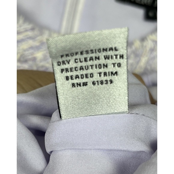 Teri Jon by‎ Rickie Freeman Metallic Tweed Geo Stripe Dress Womens Size 8 - Picture 10 of 11